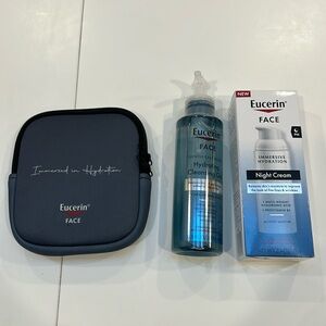 New Eucerin Skincare Bundle Hydrating Cleanser Night Cream